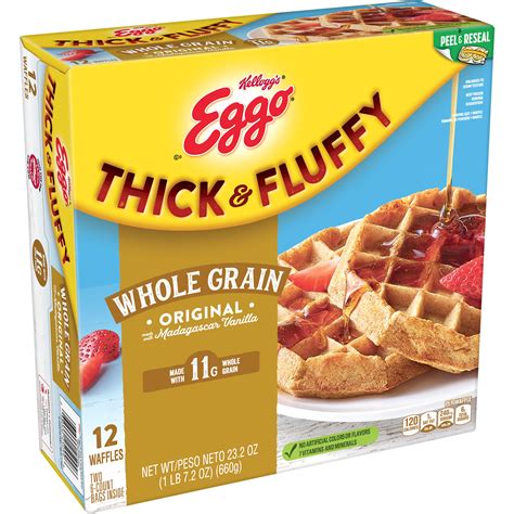 How many sugar are in kellogg's, eggo, thick & fluffy, waffles, brown sugar - calories, carbs, nutrition