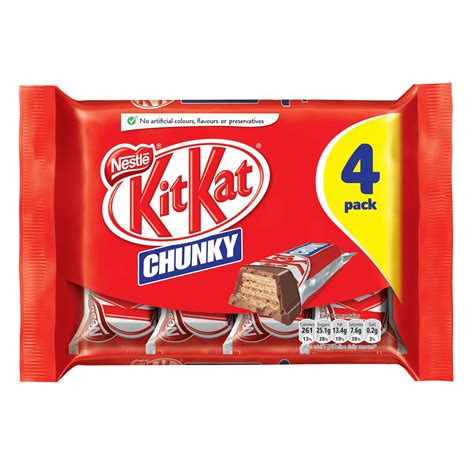 How many sugar are in kitkat chunky - calories, carbs, nutrition