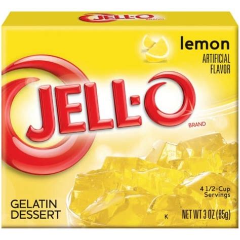 How many sugar are in lemon gelatin - calories, carbs, nutrition