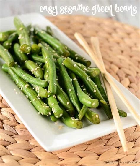 How many sugar are in lemon sesame green beans - calories, carbs, nutrition