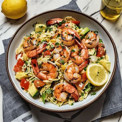 How many sugar are in lemony grilled shrimp salad - calories, carbs, nutrition