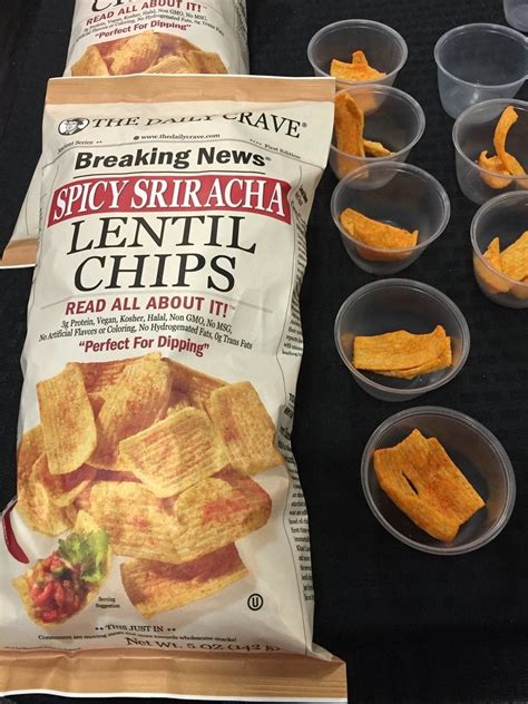 How many sugar are in lentil chips - calories, carbs, nutrition