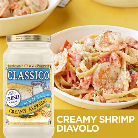 How many sugar are in light creamy alfredo - calories, carbs, nutrition