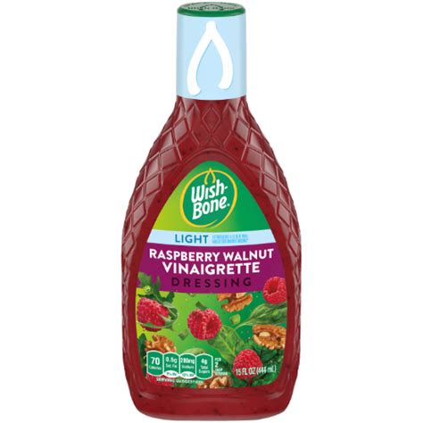 How many sugar are in lite raspberry walnut vinaigrette dressing - calories, carbs, nutrition