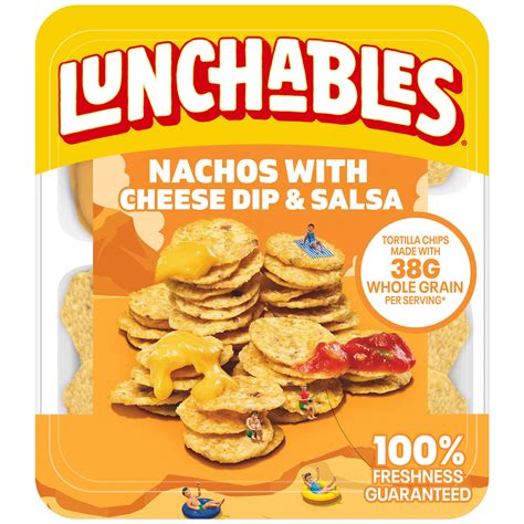 How many sugar are in lunchables - nachos - make your own magic cheese dip & salsa - calories, carbs, nutrition