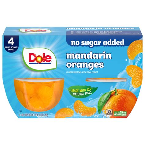 How many sugar are in mandarin orange cup - calories, carbs, nutrition