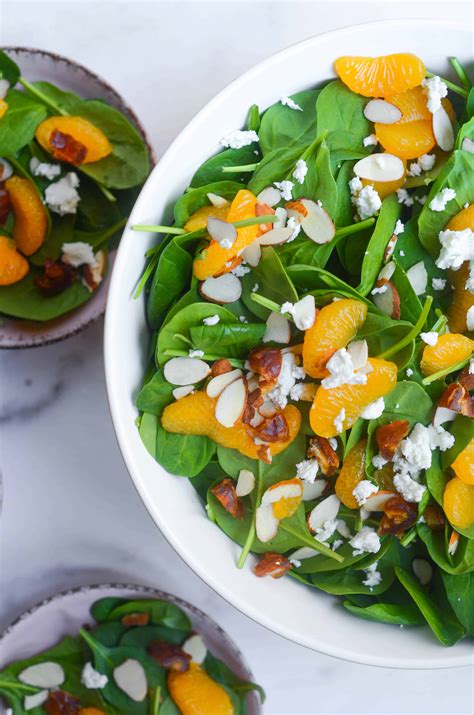 How many sugar are in mandarin spinach salad - calories, carbs, nutrition