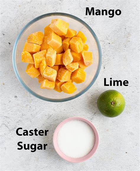 How many sugar are in mango coulis - calories, carbs, nutrition