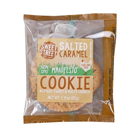 How many sugar are in manifesto salted caramel cookies - calories, carbs, nutrition