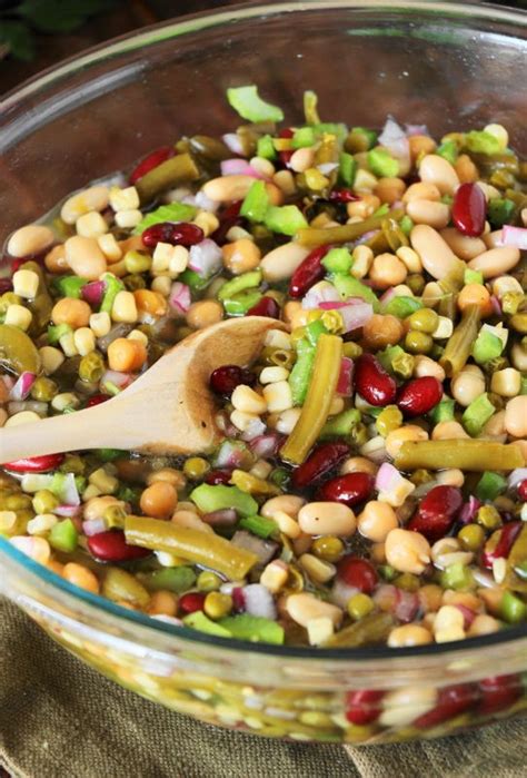 How many sugar are in marinated bean salad - calories, carbs, nutrition