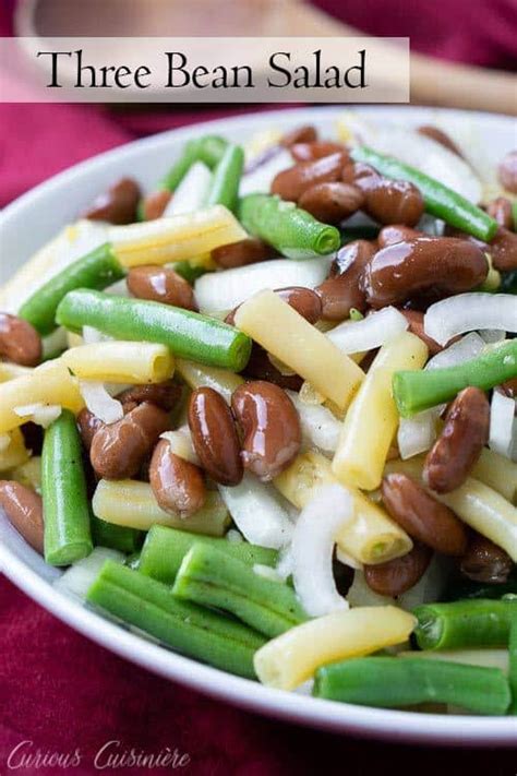 How many sugar are in marinated bean salad, green and wax beans - calories, carbs, nutrition