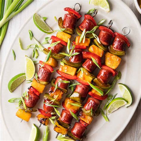 How many sugar are in marinated sausage kabobs - calories, carbs, nutrition