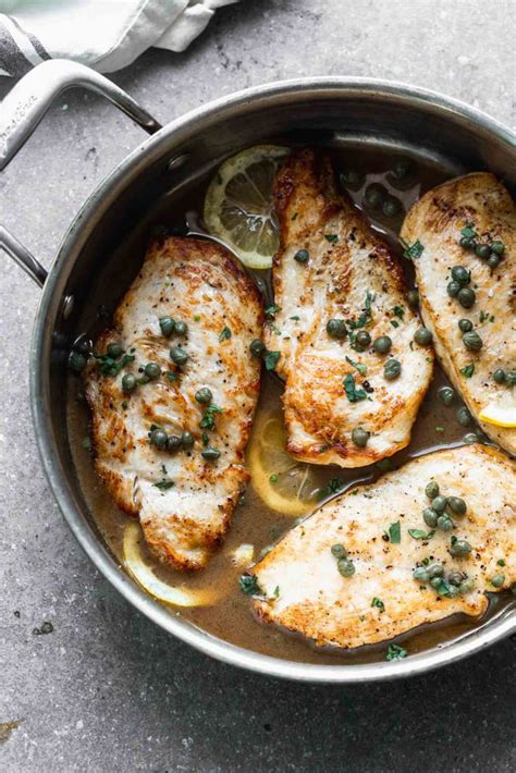 How many sugar are in meals - chicken piccata - calories, carbs, nutrition