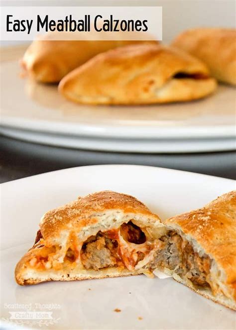 How many sugar are in meatball mini calzone - calories, carbs, nutrition