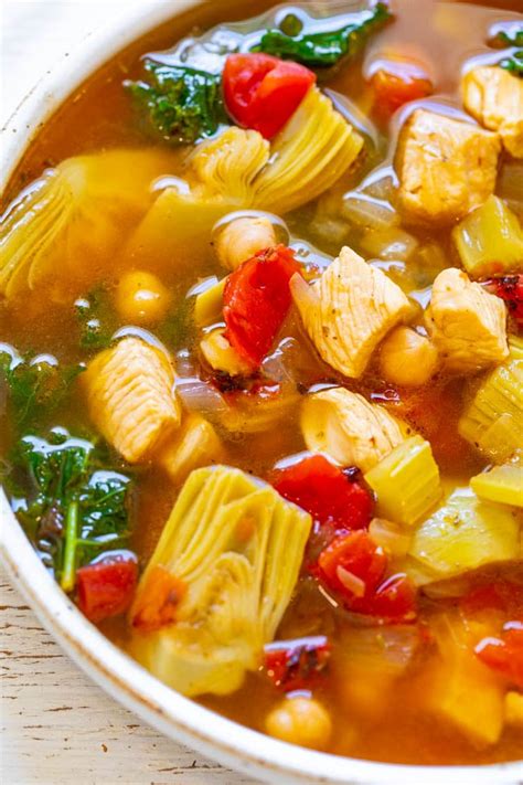 How many sugar are in mediterranean chicken soup - calories, carbs, nutrition