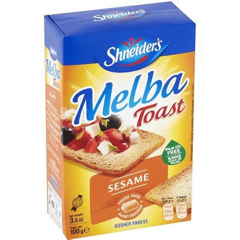 How many sugar are in melba toast sesame - calories, carbs, nutrition