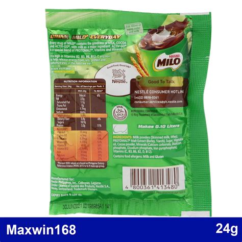 How many sugar are in milo (packet) - calories, carbs, nutrition
