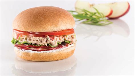 How many sugar are in mindful lemon tarragon tuna sandwich - calories, carbs, nutrition