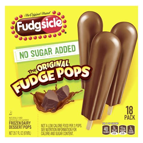 How many sugar are in mini fudge pop - calories, carbs, nutrition