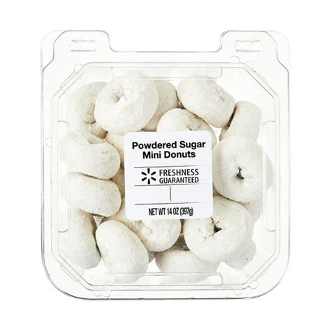 How many sugar are in mini powdered donuts - 4 - calories, carbs, nutrition