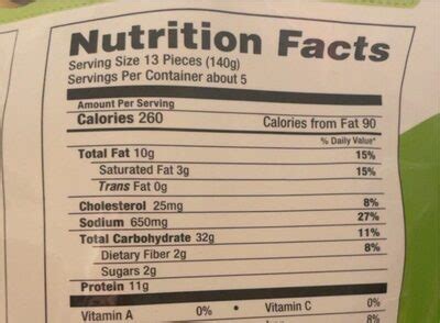 How many sugar are in mini wontons - calories, carbs, nutrition