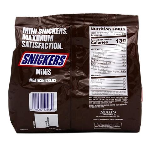 How many sugar are in minis - calories, carbs, nutrition