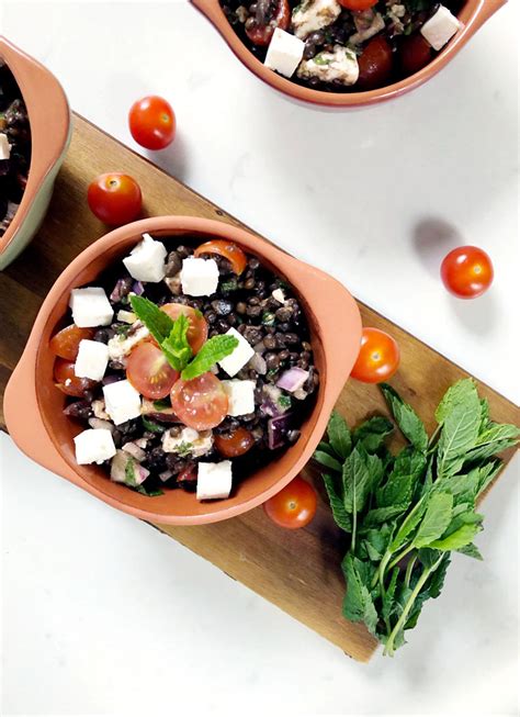 How many sugar are in minted lentil salad with feta (35992.0) - calories, carbs, nutrition