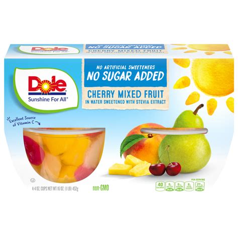 How many sugar are in mixed fruit fruit cup - calories, carbs, nutrition