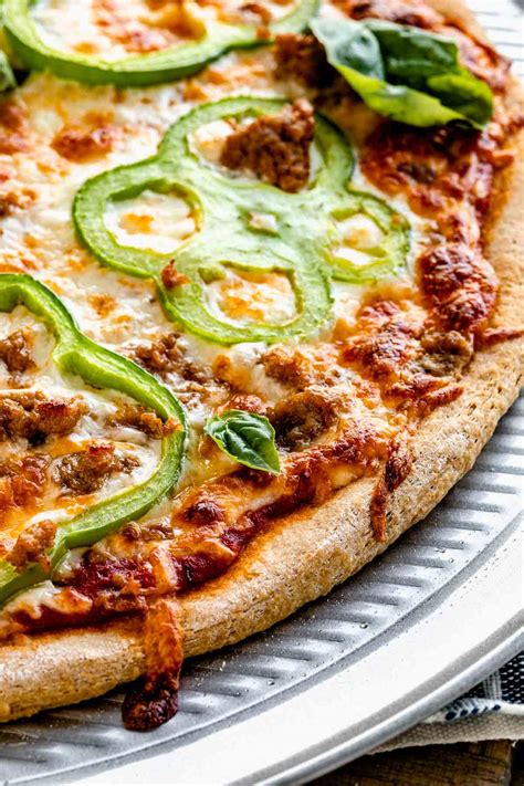 How many sugar are in mixed pepper pizza wheat crust - calories, carbs, nutrition