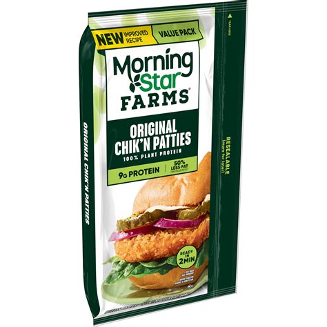 How many sugar are in morningstar farms chik patties original, frozen, unprepared - calories, carbs, nutrition