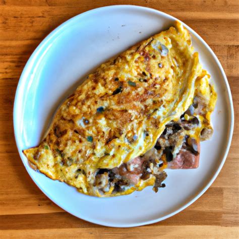 How many sugar are in mushroom and ham omelette - calories, carbs, nutrition