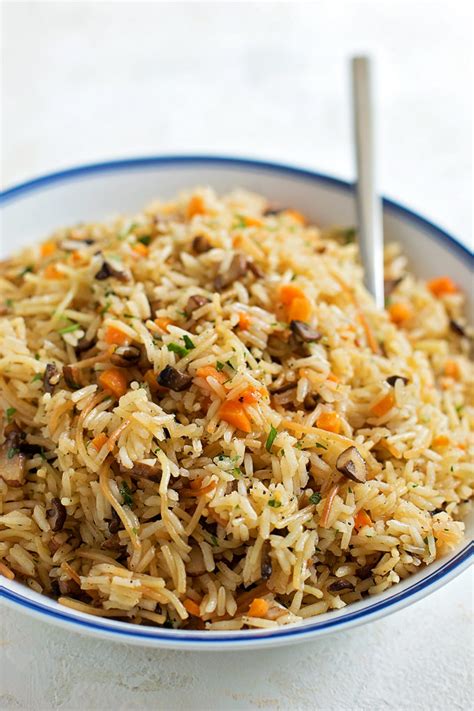How many sugar are in mushroom pilaf - calories, carbs, nutrition