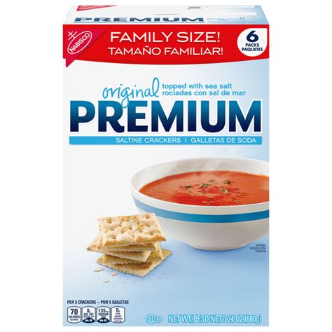 How many sugar are in nabisco premium saltines - calories, carbs, nutrition