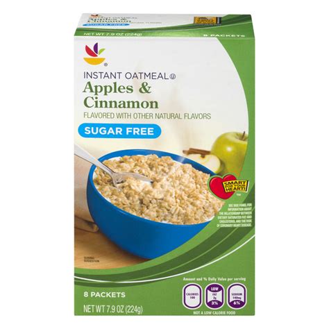 How many sugar are in oatmeal apple cinnamon surgar free - calories, carbs, nutrition