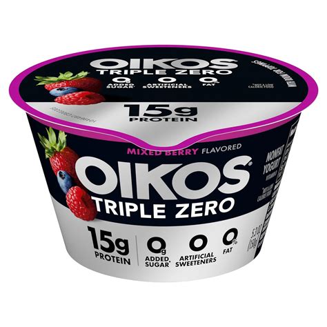 How many sugar are in oikos greek yogurt 0% - calories, carbs, nutrition