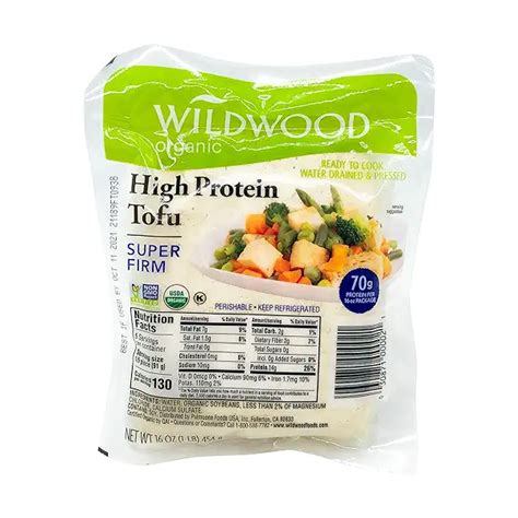 How many sugar are in organic high protein tofu (g) - calories, carbs, nutrition