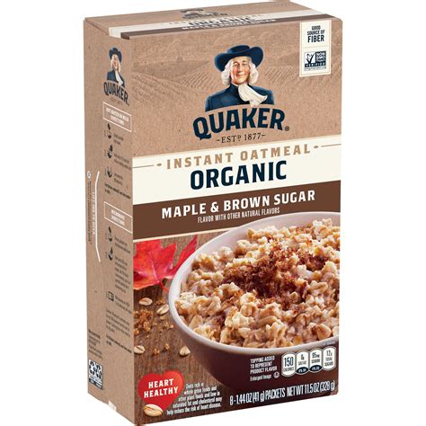 How many sugar are in organic instant oatmeal maple - calories, carbs, nutrition