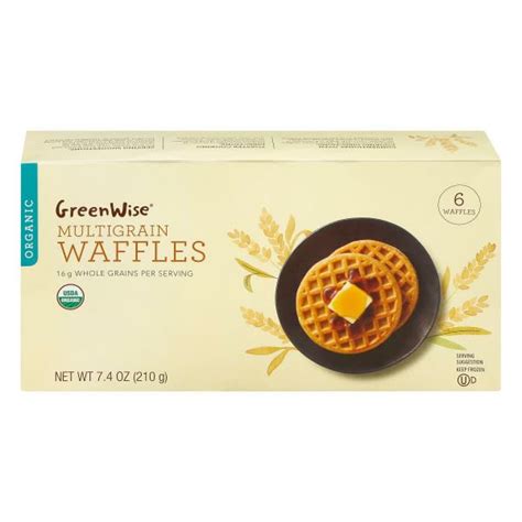 How many sugar are in organic multigrain waffles - calories, carbs, nutrition