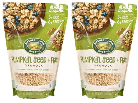 How many sugar are in organic pumpkin flax granola - calories, carbs, nutrition