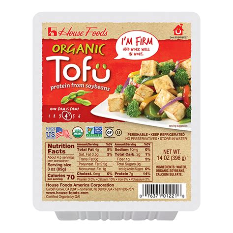 How many sugar are in organic tofu - calories, carbs, nutrition