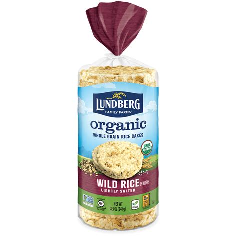 How many sugar are in organic wild rice cake - calories, carbs, nutrition