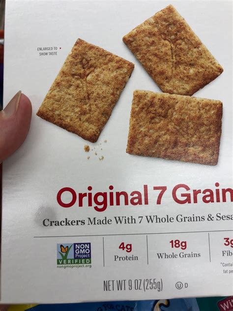 How many sugar are in original 7 grain crackers - calories, carbs, nutrition