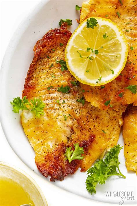 How many sugar are in pan fried tilapia with chili lime butter - calories, carbs, nutrition