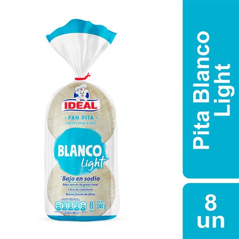 How many sugar are in pan pita blanco light - calories, carbs, nutrition
