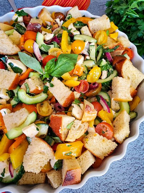 How many sugar are in panzanella salad (28932.9) - calories, carbs, nutrition