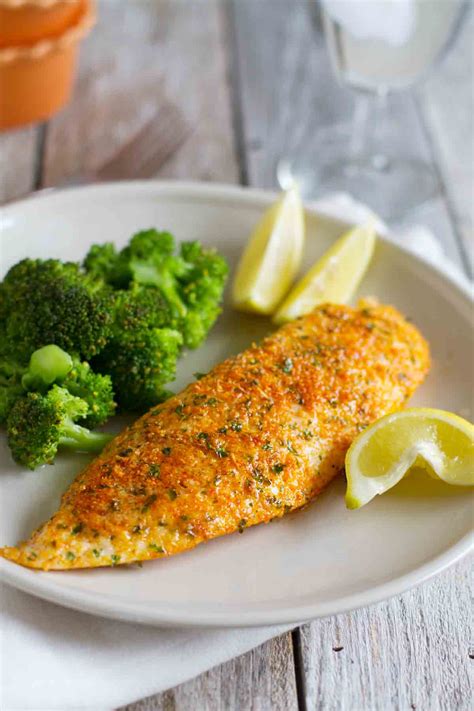 How many sugar are in parmesan crusted tilapia with chive butter - calories, carbs, nutrition