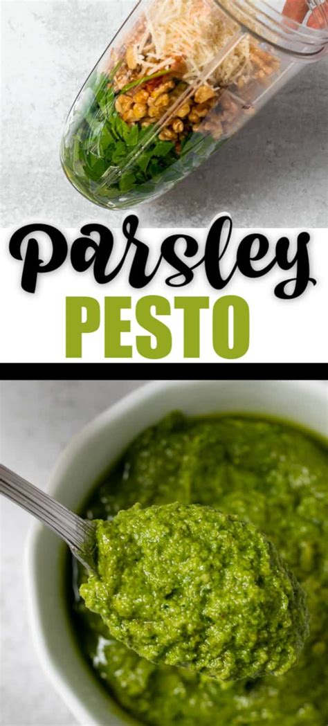 How many sugar are in parsley pesto - calories, carbs, nutrition