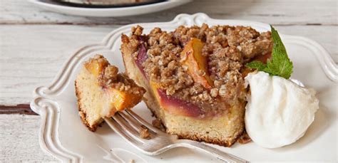 How many sugar are in peach almond crumb cake - calories, carbs, nutrition