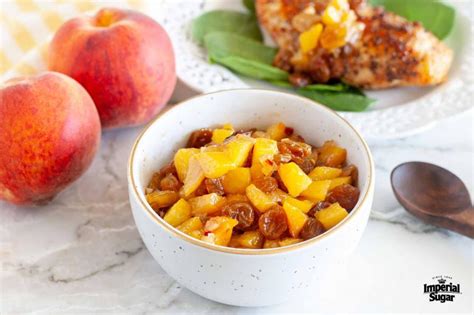 How many sugar are in peach chutney - calories, carbs, nutrition