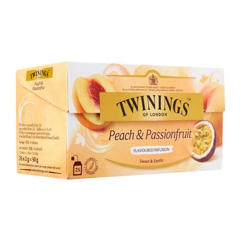 How many sugar are in peach passionfruit tea - calories, carbs, nutrition